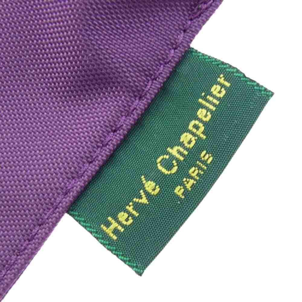 Herve Chapelier エルベ・シャプリエ ナイロン フラット ポーチ マゼンダ パープル系【美品】【中古】