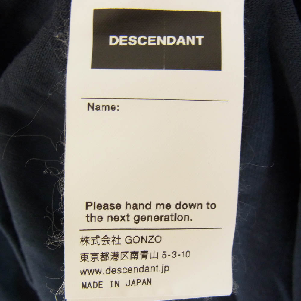DESCENDANT ディセンダント 23SS TEAM SS TEE DCDT チームロゴ プリント クルーネック 半袖 Tシャツ ネイビー系 4【中古】