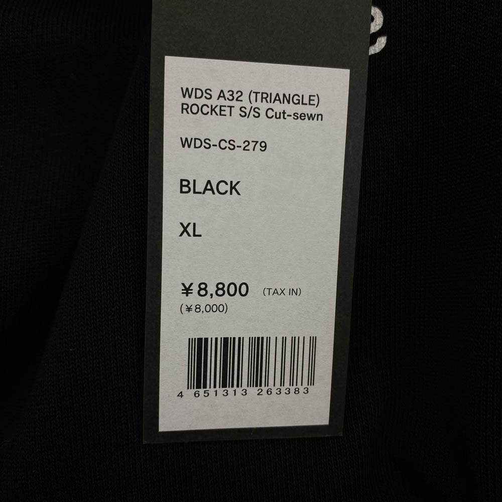 WIND AND SEA ウィンダンシー WDS-CS-279 A32 TRIANGLE ROCKET S/S Cut-Sewn ロケット ショートスリーブ カットソー ブラック系 XL【極上美品】【中古】