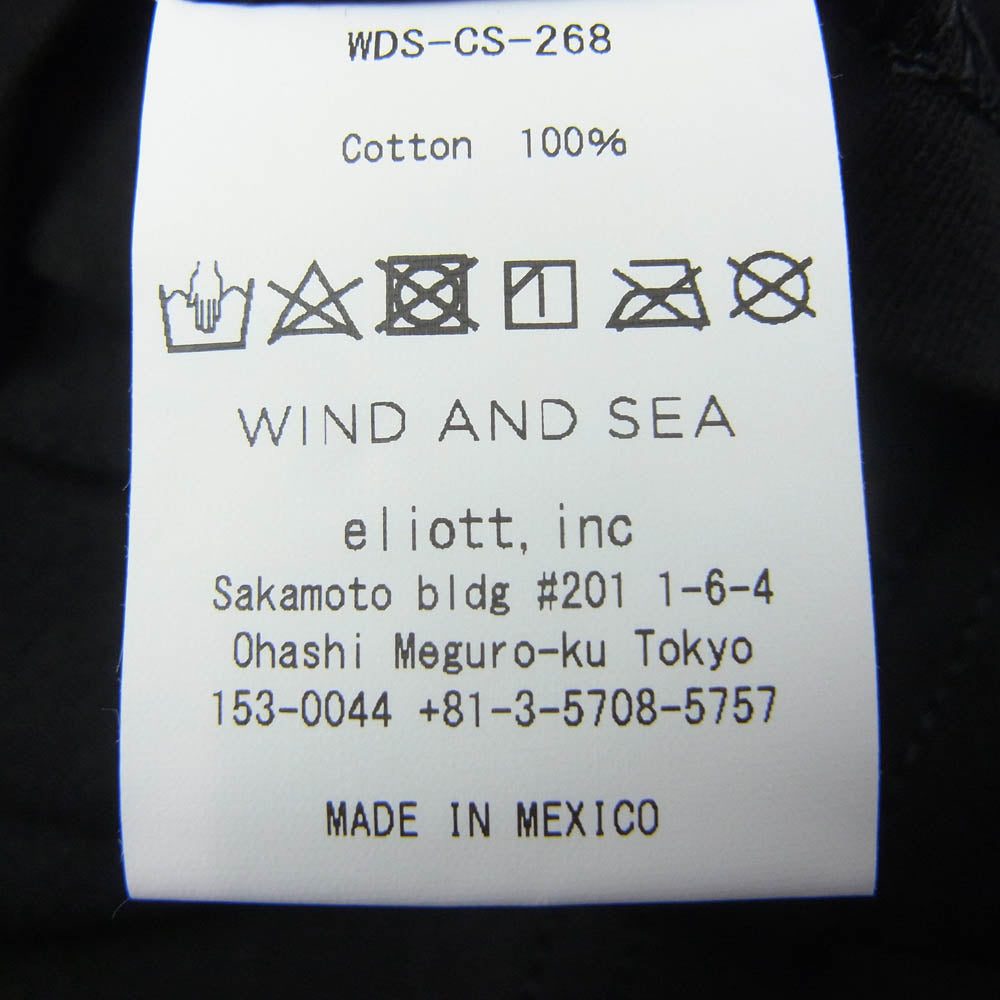 WIND AND SEA ウィンダンシー WDS-CS-268 W&S SLIDE T-SHIRT ロゴ プリント 半袖 Tシャツ ブラック系 XL【極上美品】【中古】