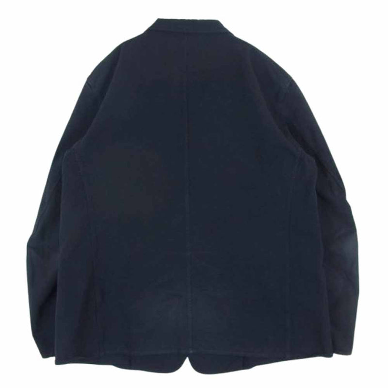 【送料無料】COMOLIコモリの麻リネン混テーラードジャケット　ネイビー COMOLI コモリ 20aw S03-01001 製品染め テーラード ジャケット 日本製