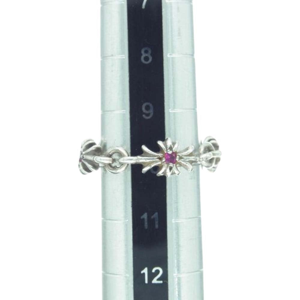 CHROME HEARTS クロムハーツ(原本無) RING TNY E CH PLS RUBY タイニーE CHプラスリング ルビー リング シルバー系 10号【中古】
