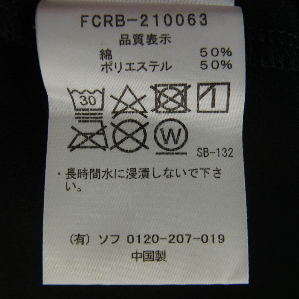 F.C.R.B. エフシーアールビー 21SS FCRB-210063 EMBLEM TEE エンブレム 半袖 Tシャツ ブラック系 XL【美品】【中古】