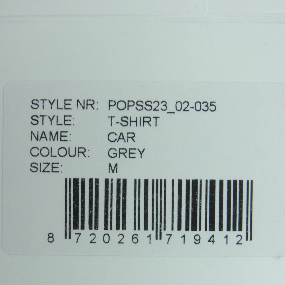 ポップトレーディングカンパニー 23SS POPSS23_02-035 car tee カー プリント 半袖 Tシャツ グレー系 M【美品】【中古】