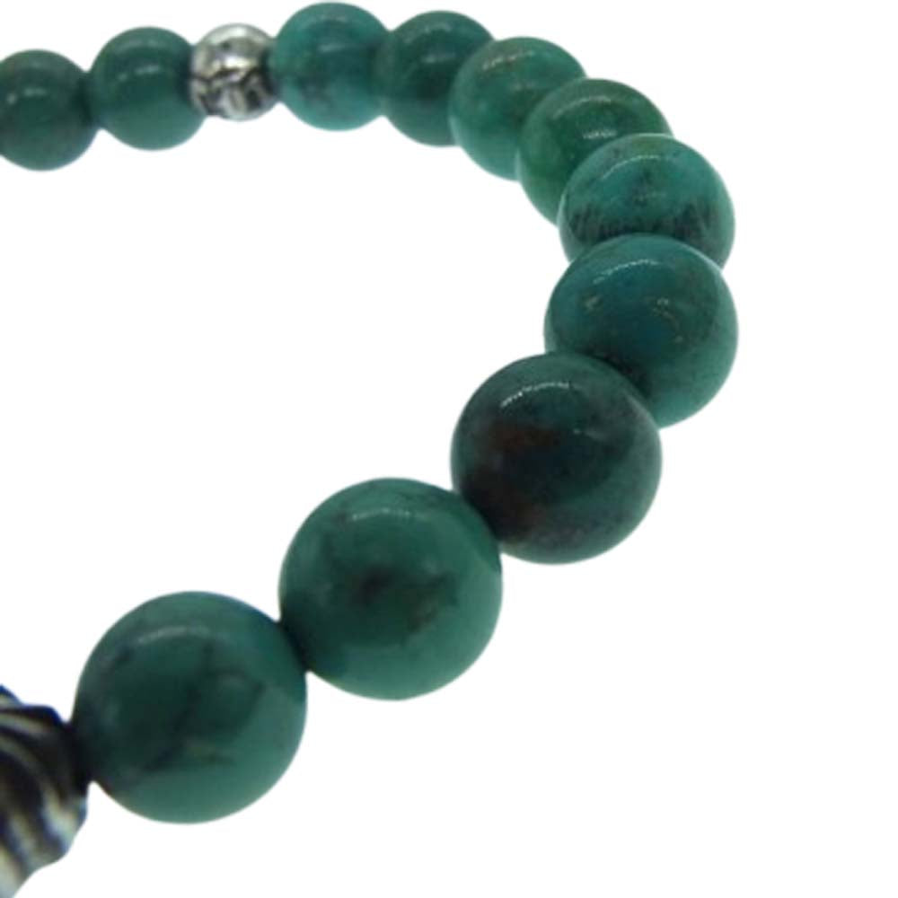 CHROME HEARTS クロムハーツ(原本無) BEAD 8mm ターコイズ ビーズ ブレスレット ライトグリーン系【中古】