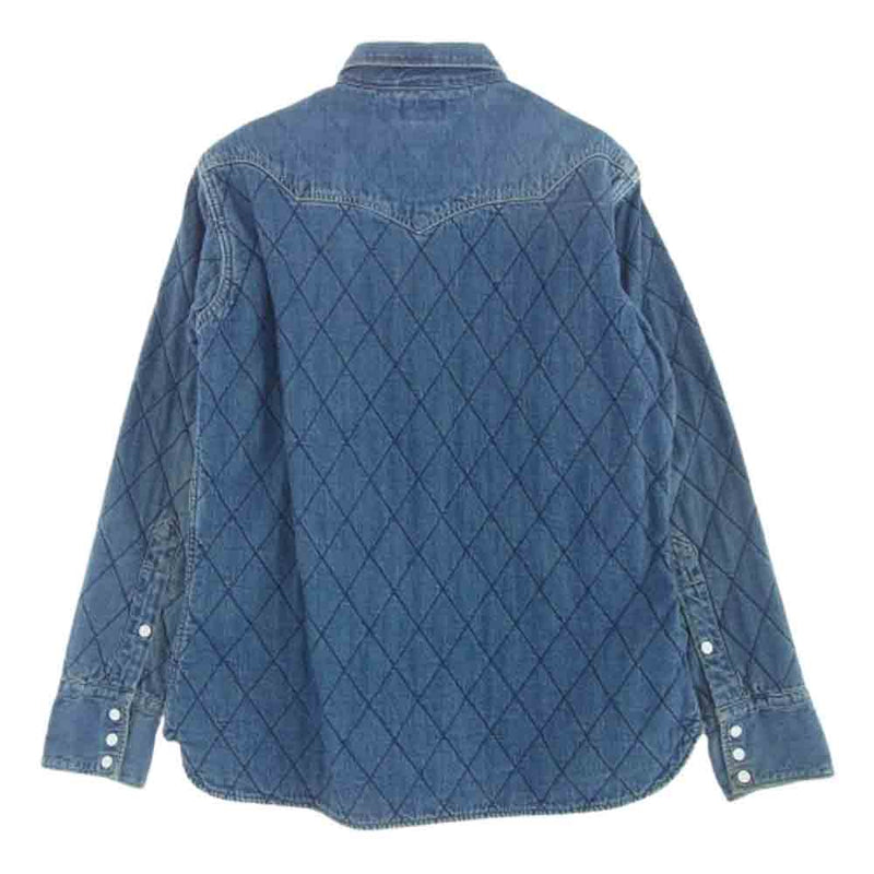 ダブルワークス デニム キルティング シャツ ジャケット インディゴ