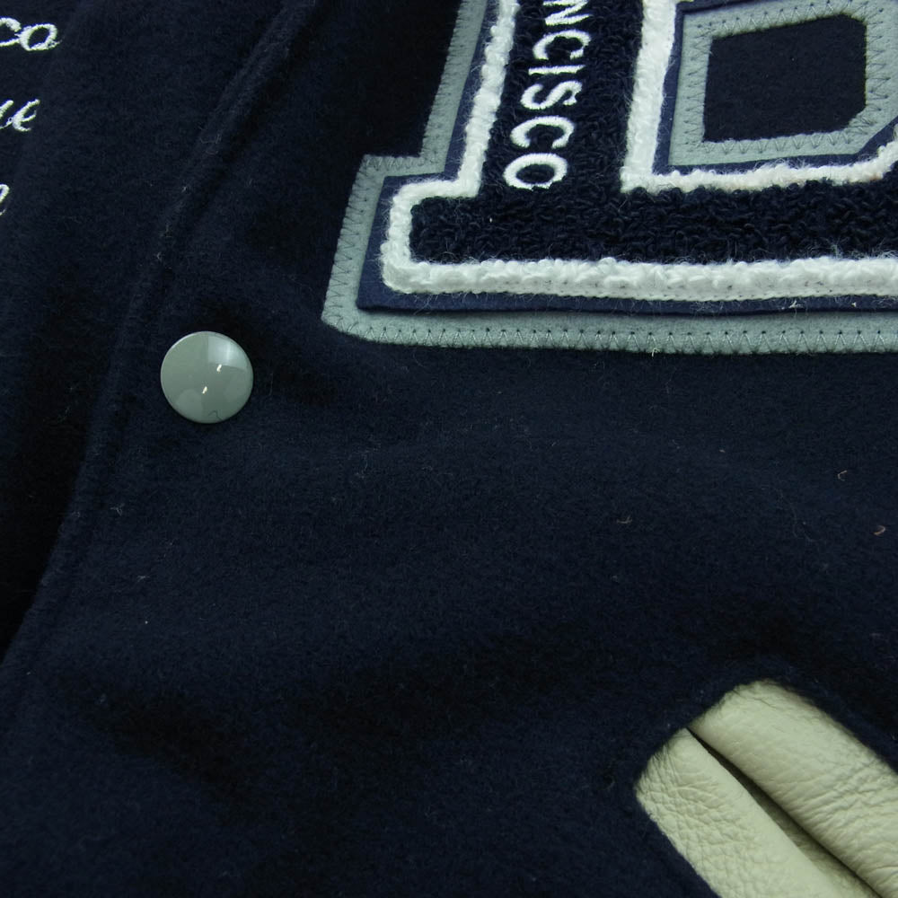 デロング 2023年 BULLDOGS ブルドックス アワード ジャケット スタジャン ネイビー系 S【中古】