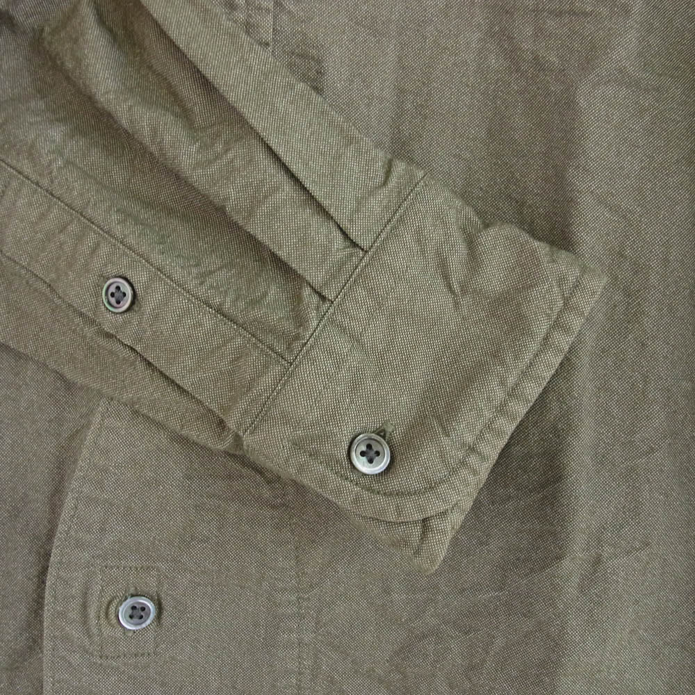 Nigel Cabourn ナイジェルケーボン 8002-00-10000 BRITISH OFFICERS SHIRT ブリティッシュ オフィサーズ 長袖シャツ カーキ系 44【中古】