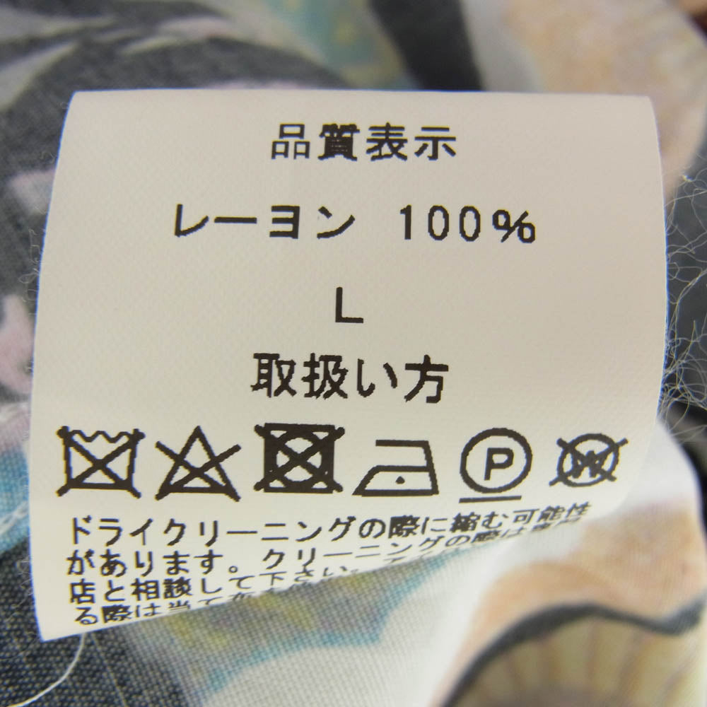 WACKO MARIA ワコマリア 22SS NMD-WM-HI02-B × BUDSPOOL HAWAIIAN SHIRT 舐達麻 ハワイアン 半袖 シャツ マルチカラー系 L【中古】