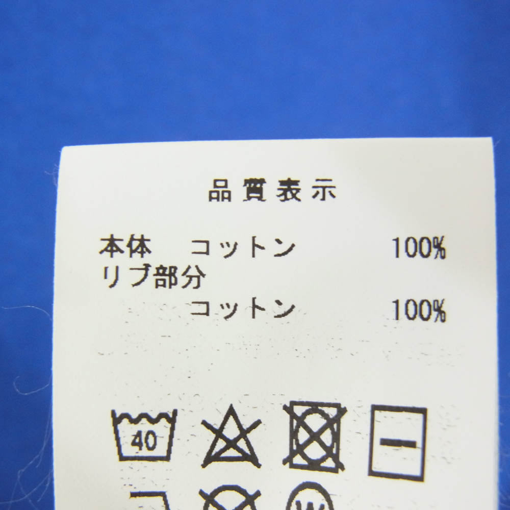 DESCENDANT ディセンダント 21SS 211ATDS-CSM04 STRIP CREW NECK SS ロゴ刺繡 クルーネック 半袖 Tシャツ ブルー系 2【中古】
