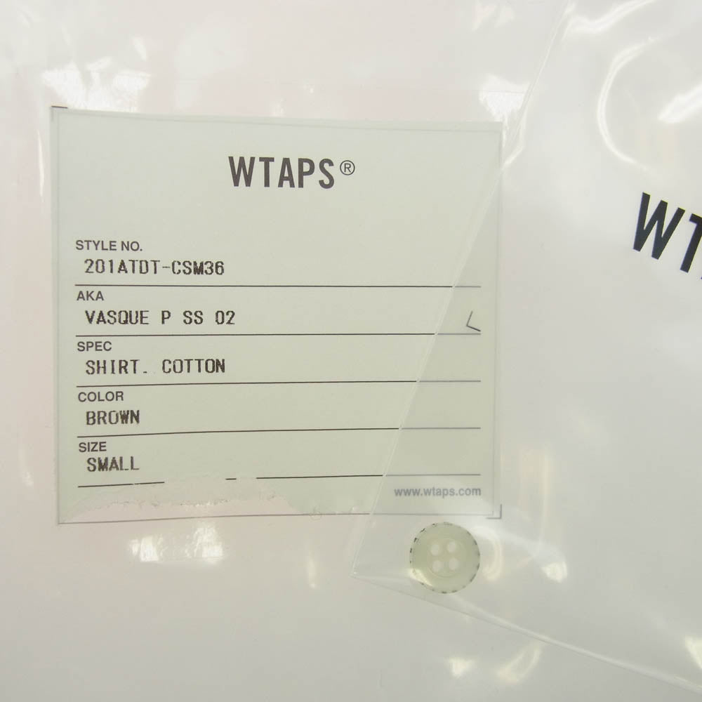 WTAPS ダブルタップス 20SS 201ATDT-CSM36 VASQUE POLO SS 02 SHIRT バスク ボーダー 半袖 ポロシャツ ブラウン系 01【新古品】【未使用】【中古】