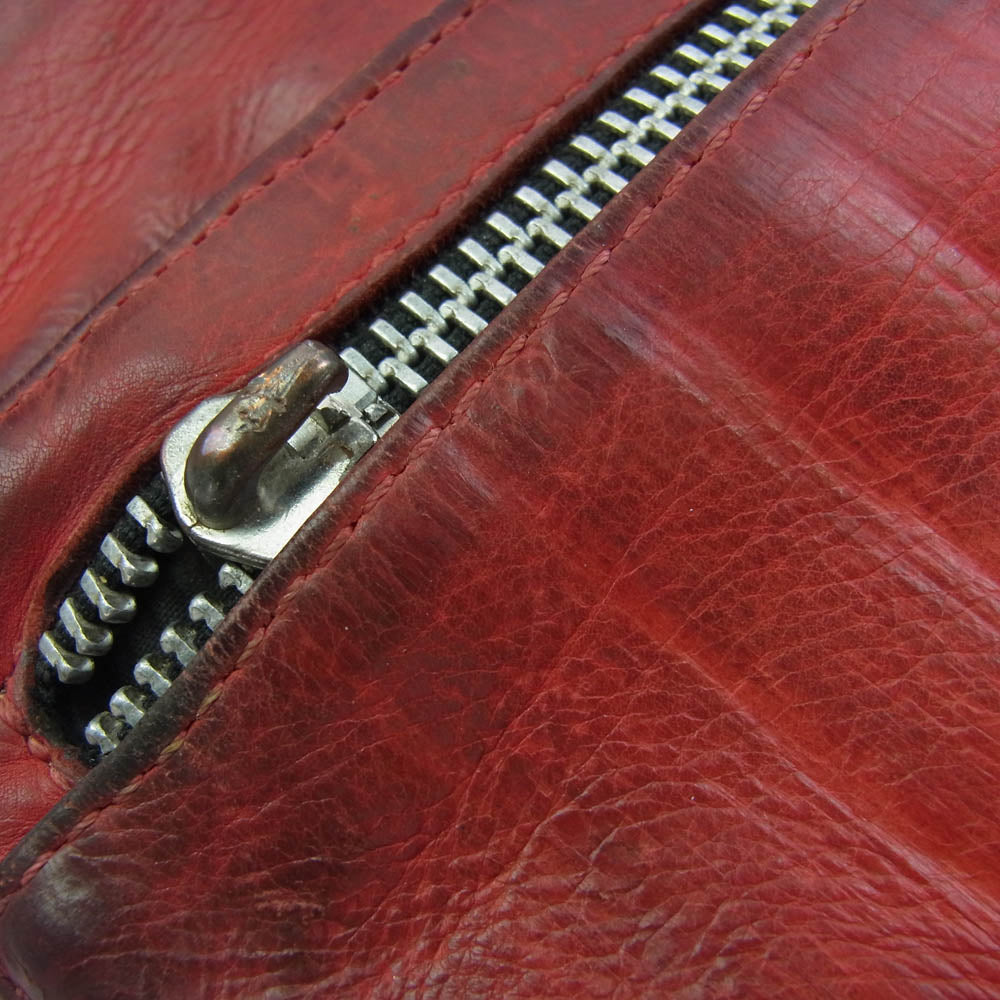 CHROME HEARTS クロムハーツ(原本無) WAVE CROSS BALL ウェーブ クロスボールボタン レザー ウォレット 財布 ブラック系【中古】