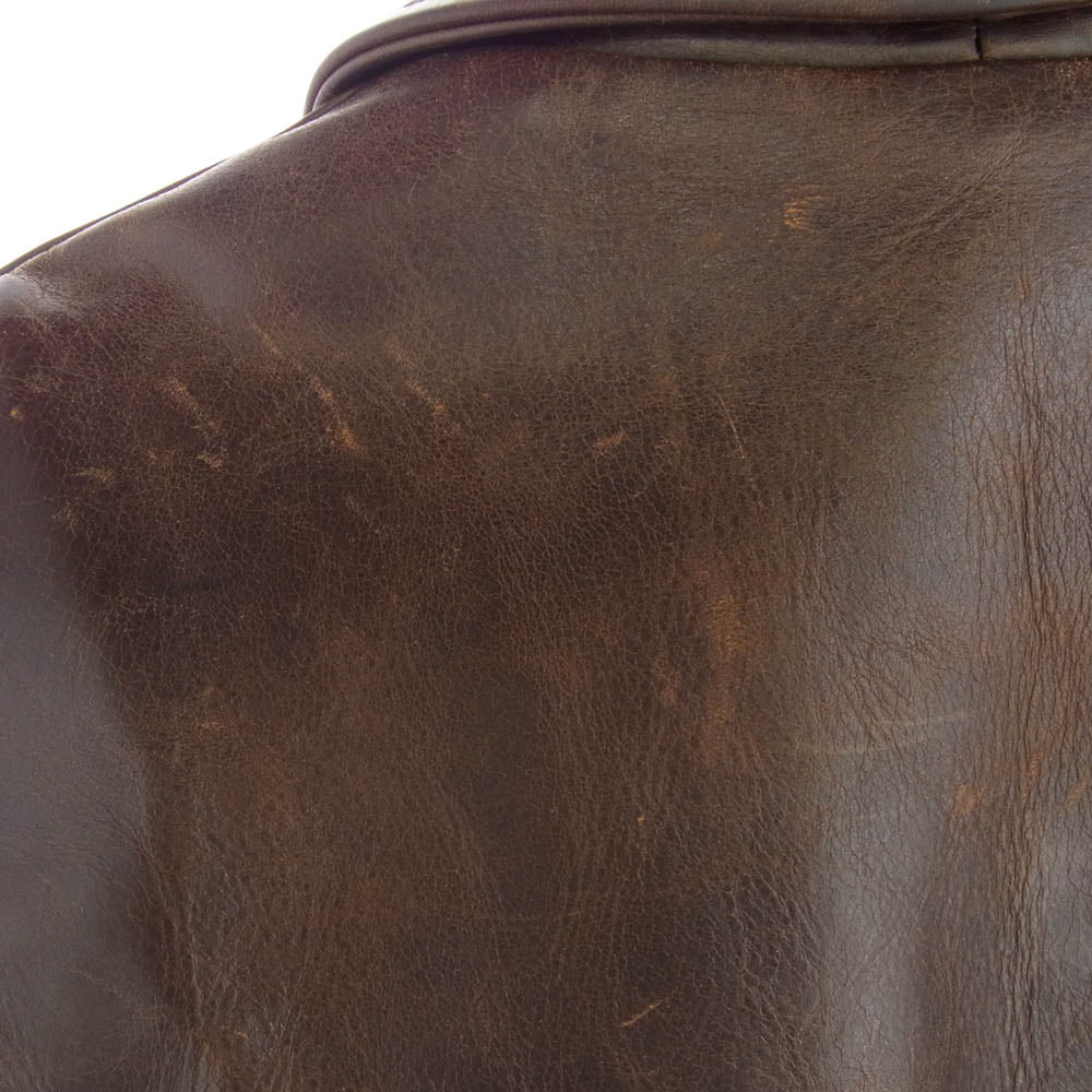 VANSON バンソン 54150B ENF SINGLE RIDERS JACKET HORSE HIDE エンフィールド ホースハイド シングル レザー ジャケット ブラウン系 38【中古】
