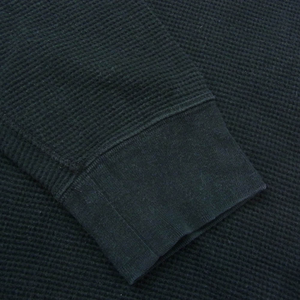 A BATHING APE アベイシングエイプ ONE POINT ワンポイント ロゴ サーマル 長袖 Tシャツ ブラック系 L【中古】