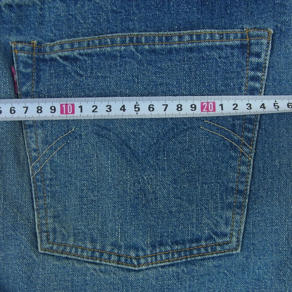 WAREHOUSE ウエアハウス FS001 FLAG SPORT フラッグスポーツ ボタンフライ 片ミミ デニム パンツ ジーンズ インディゴブルー系 36【中古】