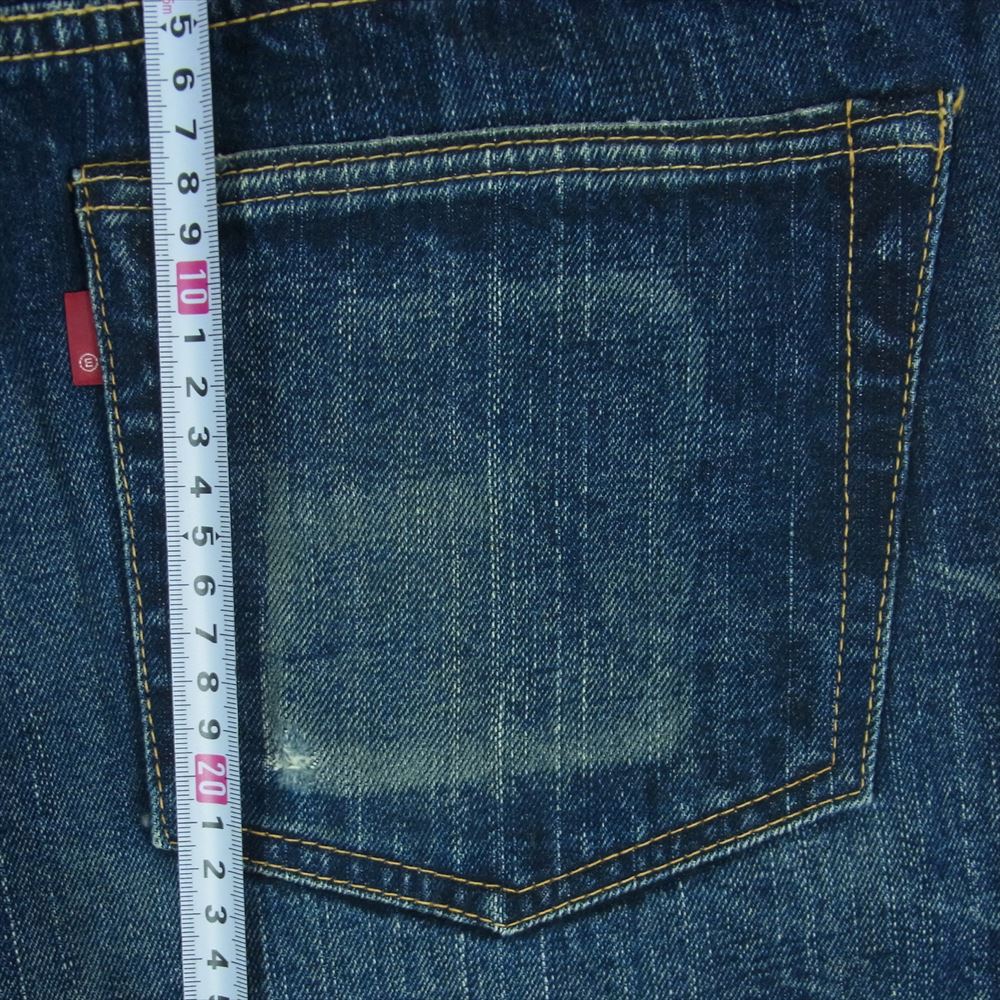 エターナル Lot802 加工 ボタンフライ セルビッチ デニム パンツ ジーンズ インディゴブルー系 36【中古】