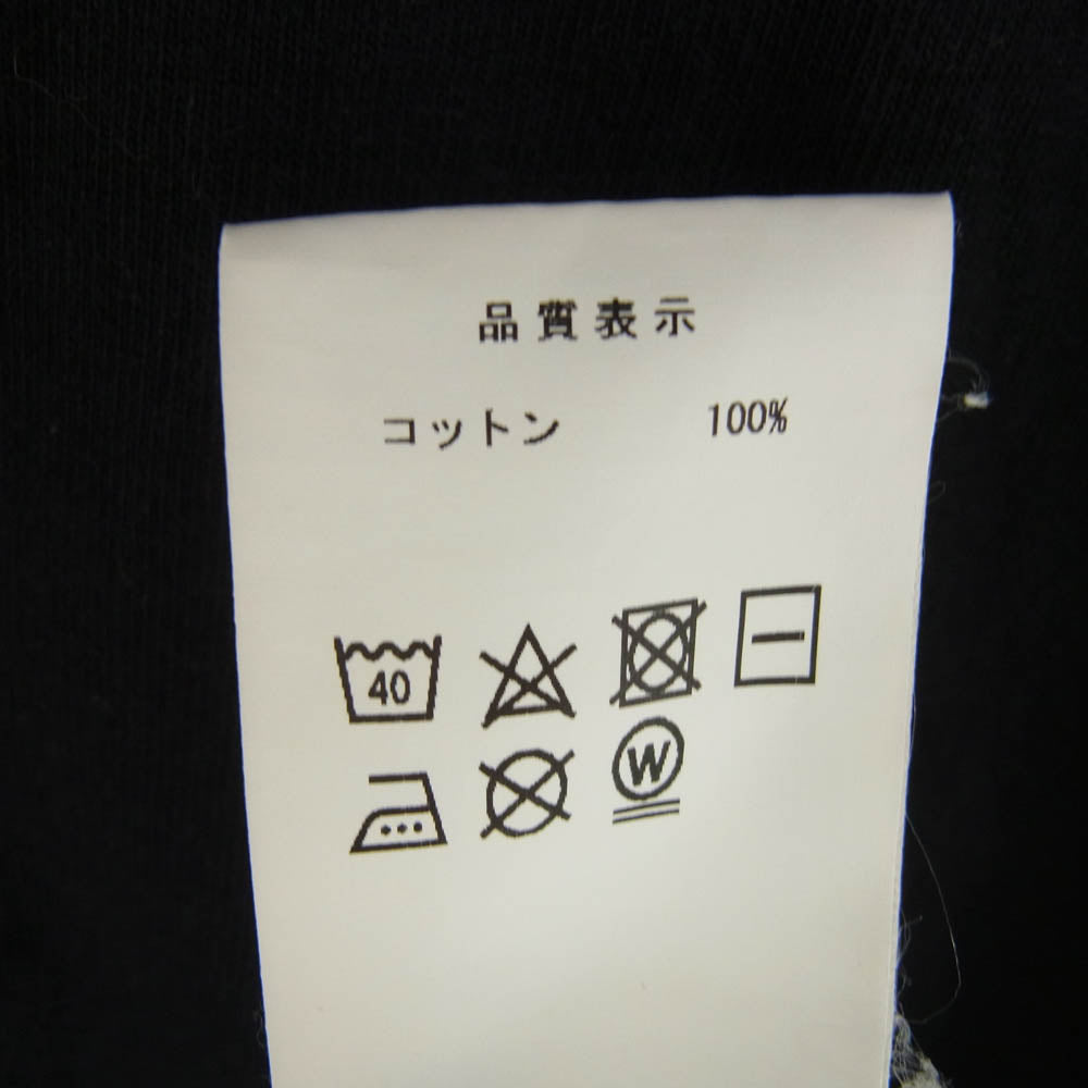 DESCENDANT ディセンダント 22SS 221ATDS-STM10S UNBEATEN by RAIN&WIND UPWIND SS アップウィンド バック ロゴ プリント 半袖 Tシャツ ブラック系 35【中古】