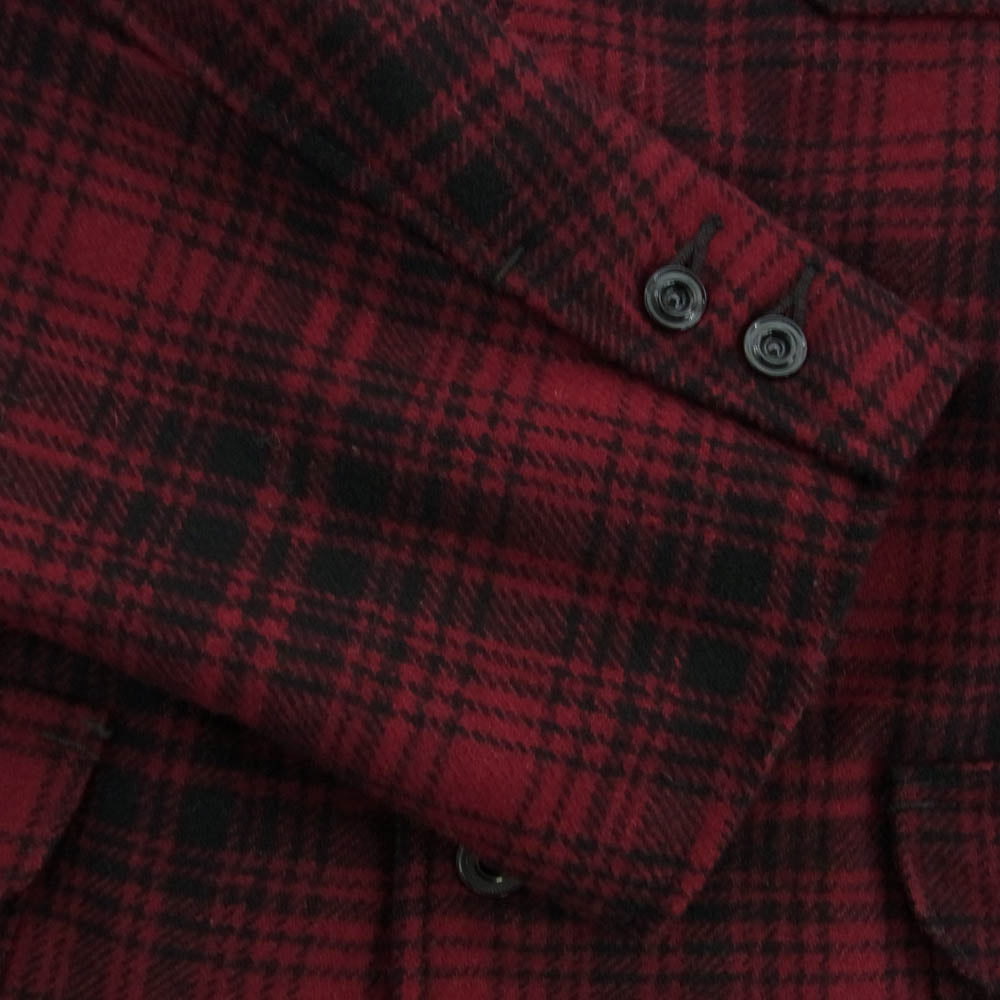 SUGAR CANE シュガーケーン SC13206 21.25oz. WOOL CHECK CRUISER JACKET ウール チェック クルーザー ジャケット レッド系 42【中古】