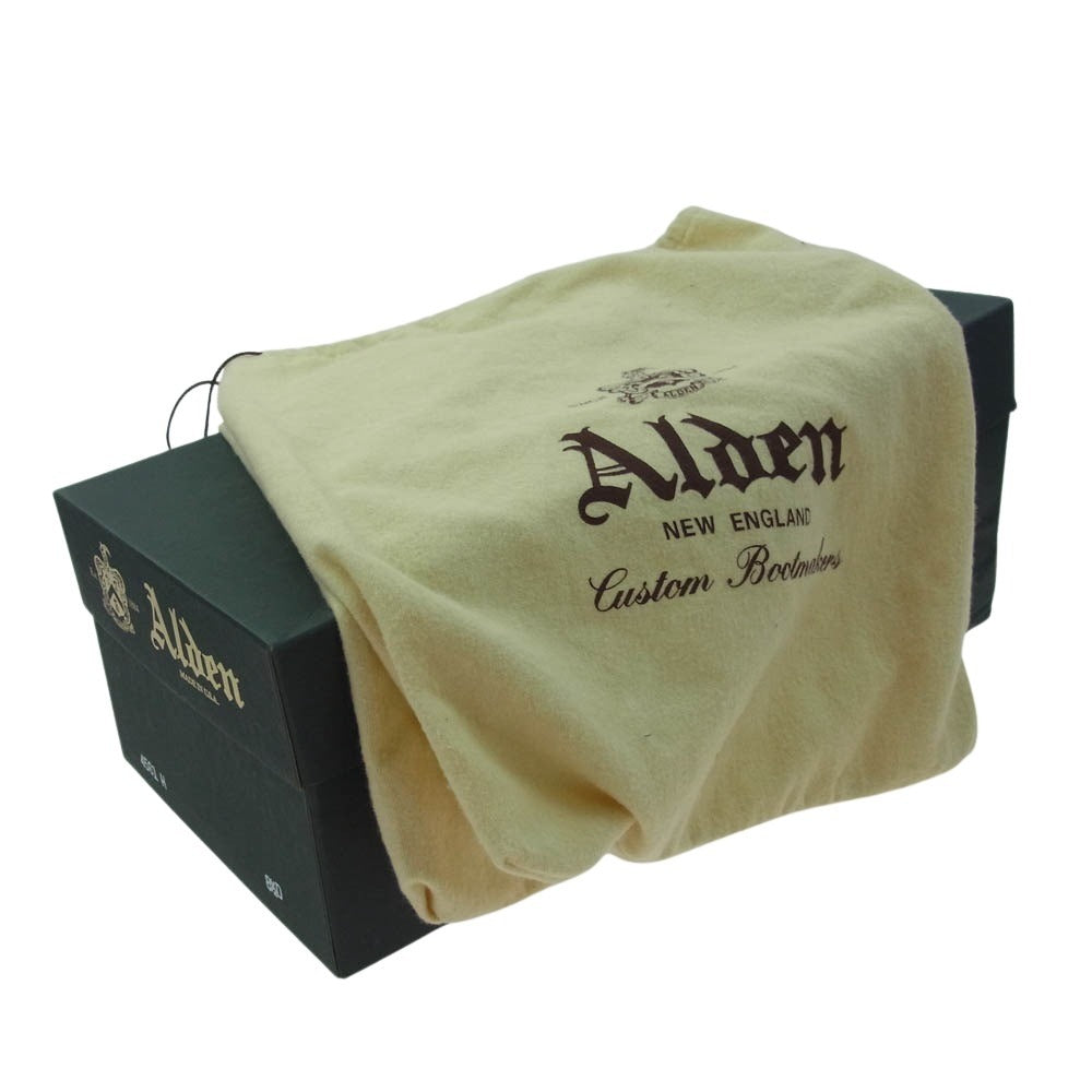 ALDEN オールデン 4561 ダークバーガンディコードバン プレーントゥ レースアップ ブーツ ブラウン系 8D【中古】