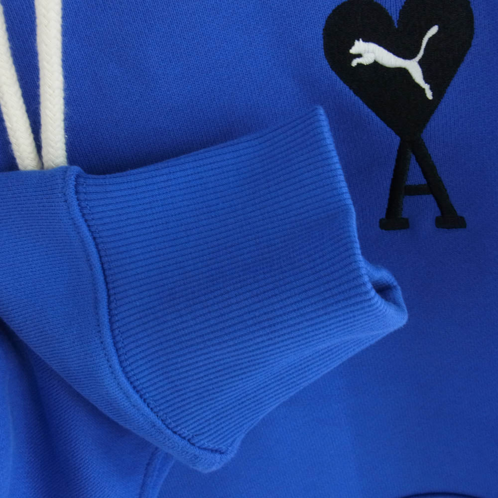 AMI PARIS アミパリス 534069-93 PUMA AMI Hoodie プーマ プルオーバー パーカー ブルー ブルー系 S【美品】【中古】