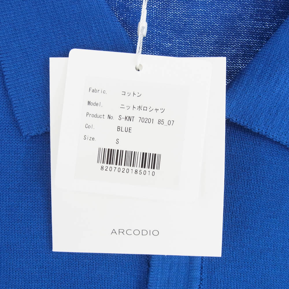 アルコディオ S-KNT 70201 半袖 ポロシャツ ブルー ブルー系 S【新古品】【未使用】【中古】