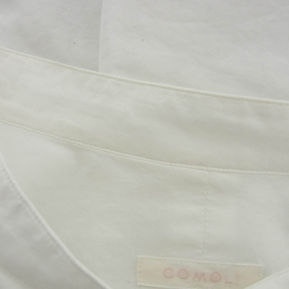 COMOLI コモリ 21AW U03-02002 バンドカラー 長袖 シャツ ホワイト系【中古】