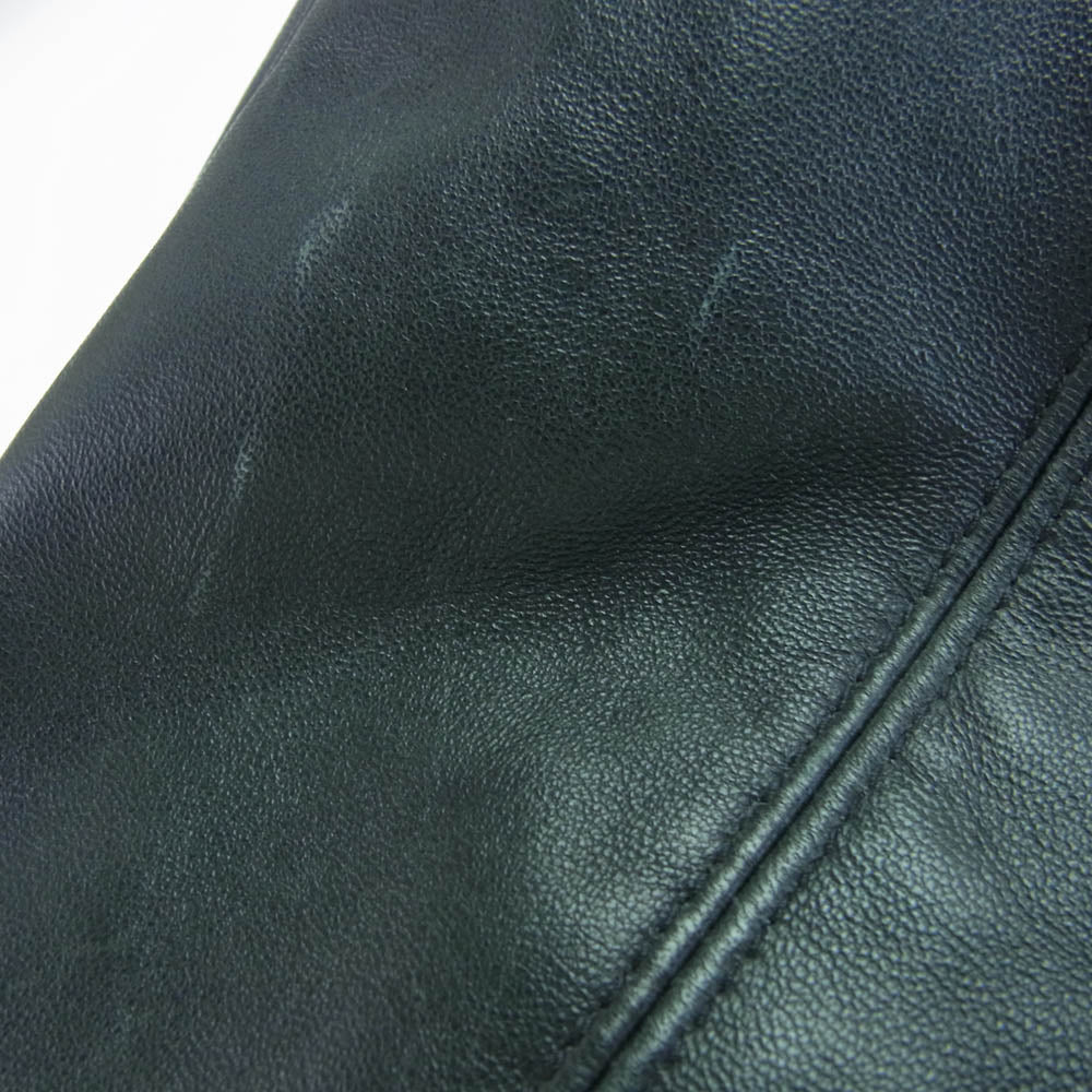 SHELLAC シェラック 1356900302 シープスキン レザー ダウン ジャケット ブラック系 44【中古】