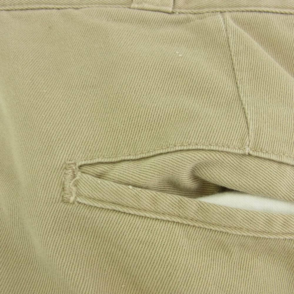 ミリタリー 8405-163-8693 60's~ Vintage ヴィンテージ US.ARMY KHAKI CHINO TROUSERS チノトラウザーズ パンツ ベージュ系 32×29【中古】