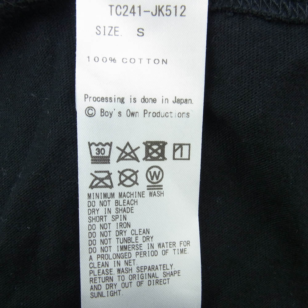 TOGA トーガ TC241-JK512 ISSUE ONE BOYS OWN Print T-shirt プリント Tシャツ 半袖カットソー ブラック ブラック系 S【中古】