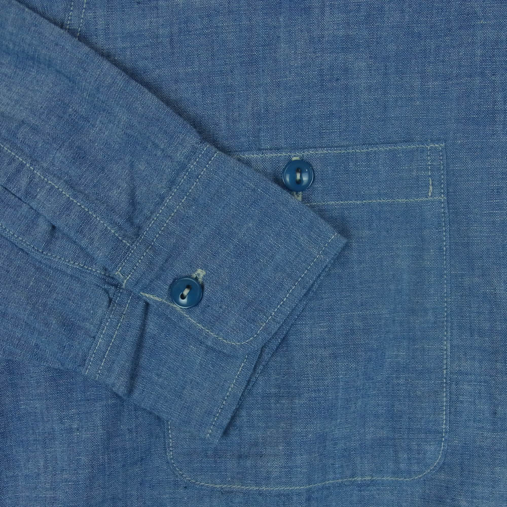 BIG YANK ビッグヤンク 600-201-32 SHIRT CHAMBRAY シャンブレー 長袖 シャツ インディゴブルー系 15.5【極上美品】【中古】