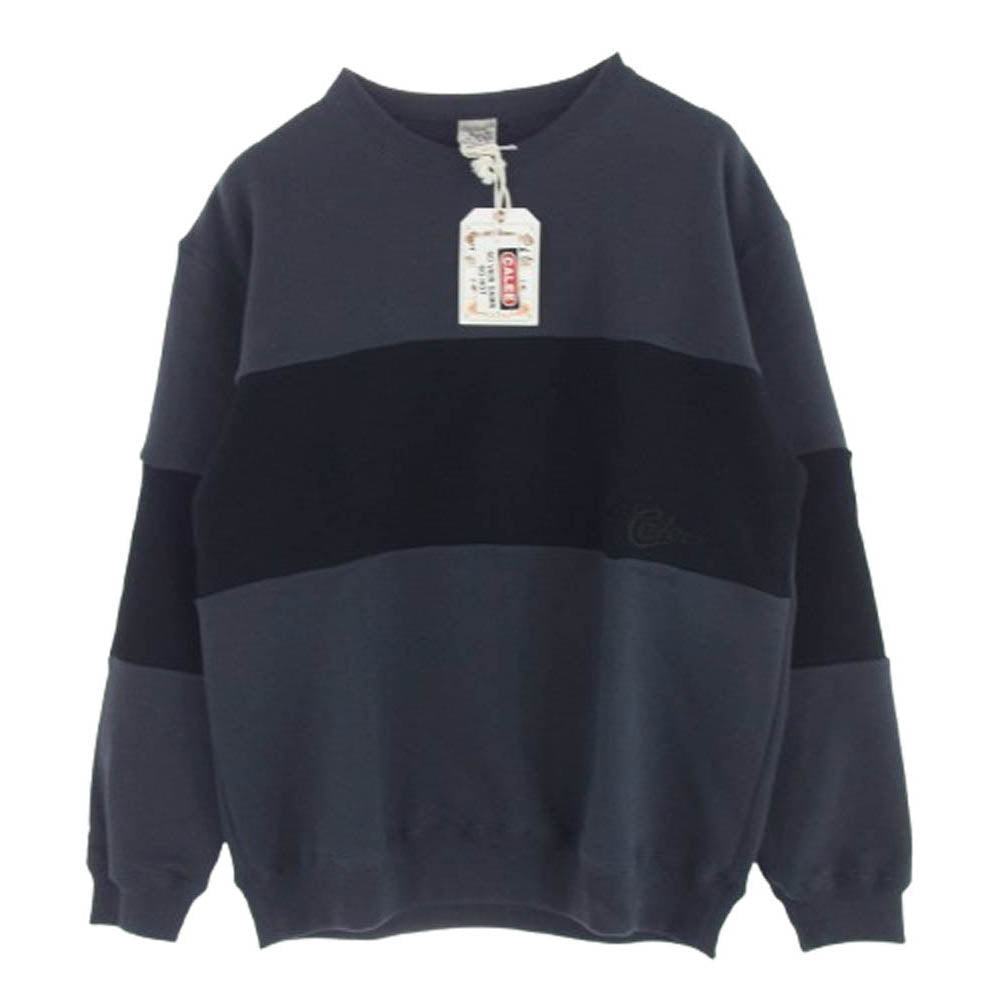 CALEE キャリー 24AW CL-24AW013 BICOLOR CREW NECK SW ツートーン 