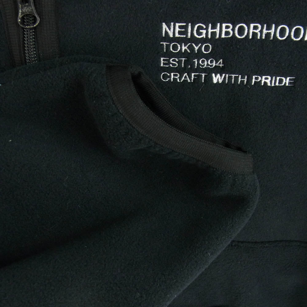 NEIGHBORHOOD ネイバーフッド 23AW 232OKNH-CSM06 FLEECE HALF ZIP SHIRT LS フリース ハーフジップ シャツ ブラック系 M【中古】