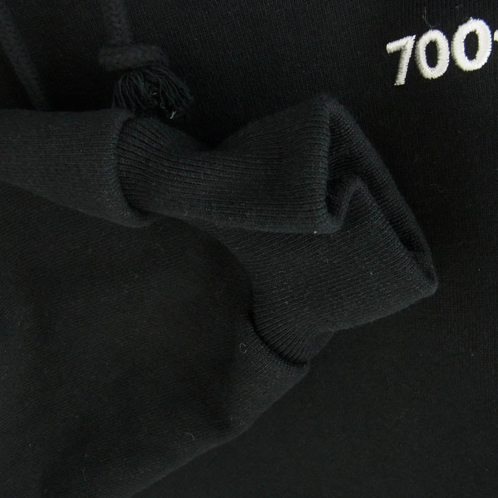 セブンハンドレッドフィル Embroidered Small Logo Hoodie ロゴ 刺繍 プルオーバー フーディ パーカー ブラック系 M【中古】