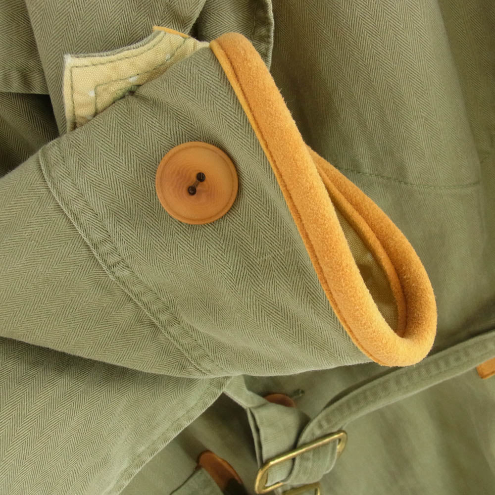 VISVIM ビズビム 14AW 114205013011 HENDEE TRENCH ヘリンボーン トレンチ コート カーキ系 3【中古】