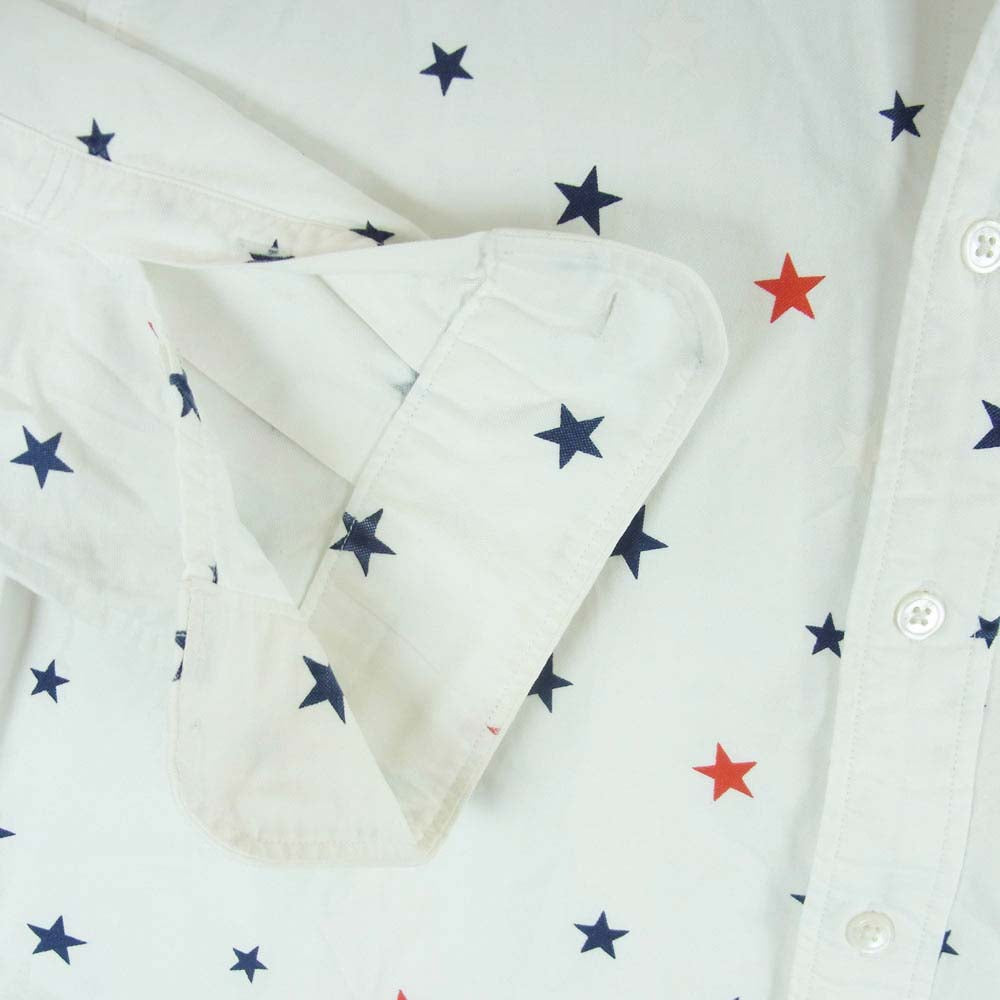 uniform experiment ユニフォームエクスペリメント UE-110040 WHITE LINE ホワイトライン スター総柄 長袖 シャツ ホワイト系 3【中古】
