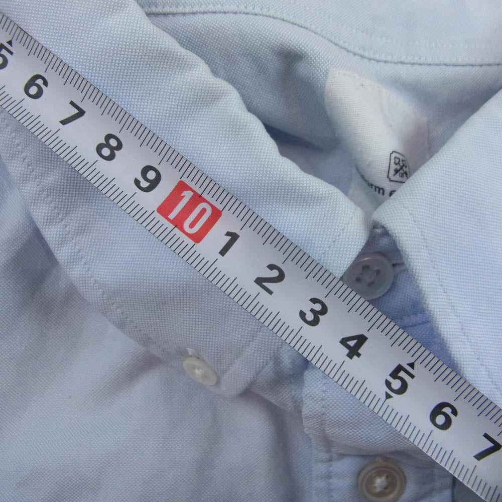 uniform experiment ユニフォームエクスペリメント UE-123069 切替 チェック ボタンダウン シャツ 長袖 ブルー系 3【中古】