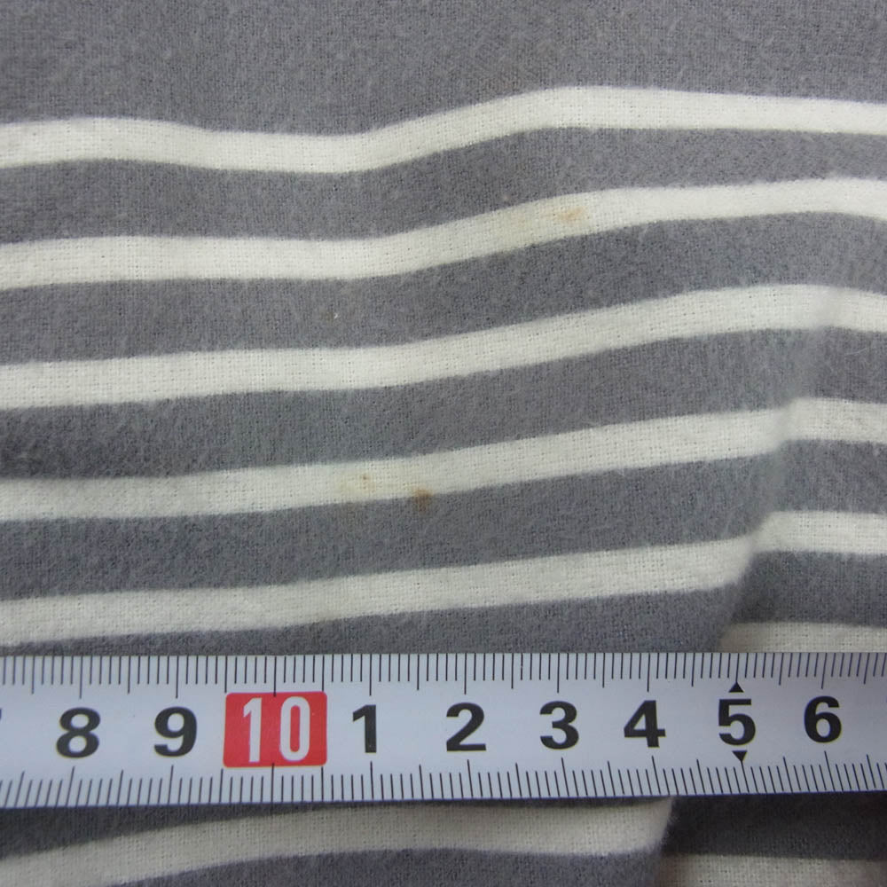 uniform experiment ユニフォームエクスペリメント 11AW UE-112045 ボーダー コットン シャツ 長袖 グレー系 3【中古】