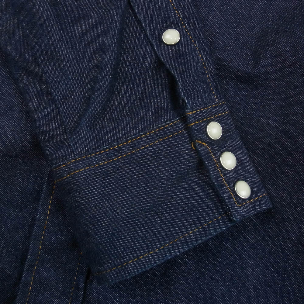 WACKO MARIA ワコマリア FUCKERS NYC 長袖 デニム ウエスタン シャツ インディゴブルー系 L【中古】