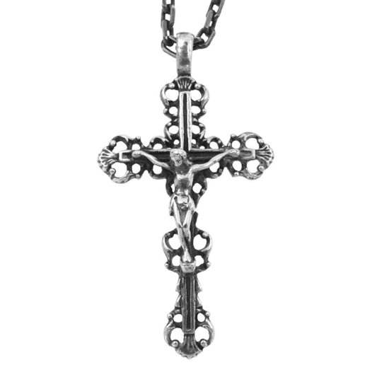 WACKO MARIA ワコマリア 初期 ロザリオ 十字架 クロス ネックレス シルバー系【中古】