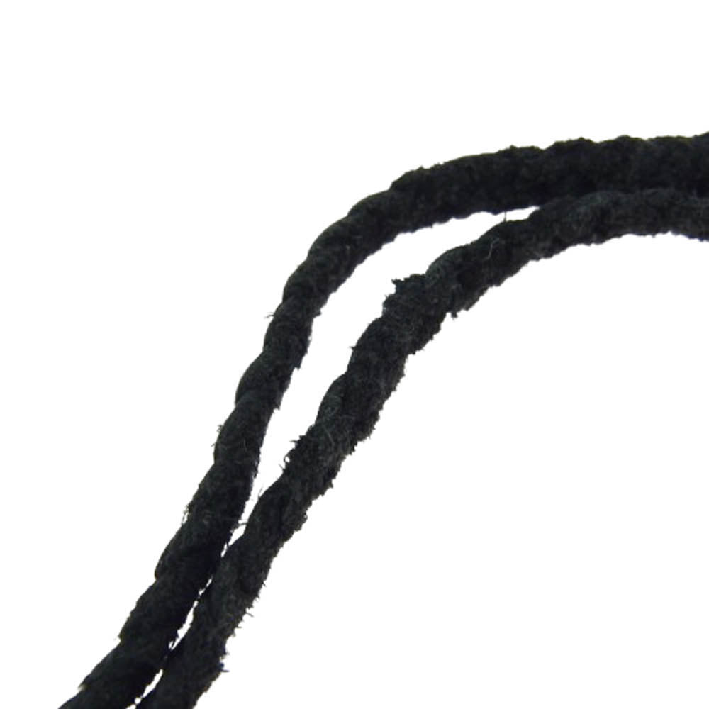 CHROME HEARTS クロムハーツ(原本無) LEATHER BRAID BOLO レザーブレイド ボロチップ ブラック系 シルバー系【中古】