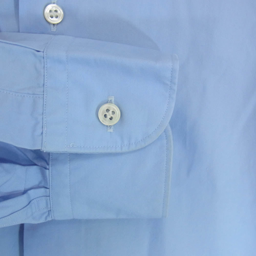 エルイー 22-050-053-2490-1-0 BAND Collar shirts バンド カラー 長袖 シャツ ブルー ライトブルー系 2【中古】