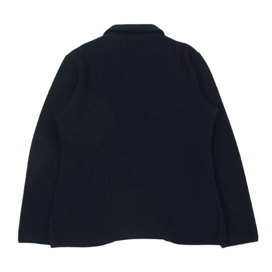 LARDINI ラルディーニ 24AW KN.1803 新型ブートニエール付き ウール ニット ジャケット ダークネイビー系 L【中古】