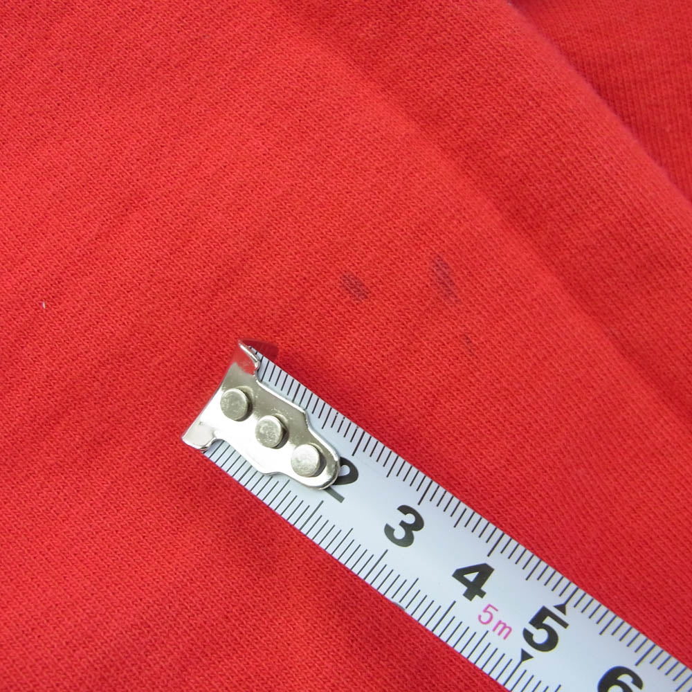 Supreme シュプリーム 19SS Chest Stripe Logo Hooded Sweatshirt チェスト ストライプ ロゴ フーデッド スウェット パーカー レッド系 L【中古】