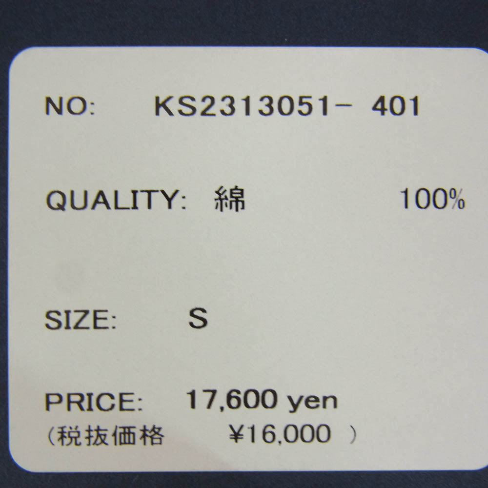 KATO カトー KS2313051 小花柄 オープンカラー 半袖 シャツ レッド系 S【新古品】【未使用】【中古】