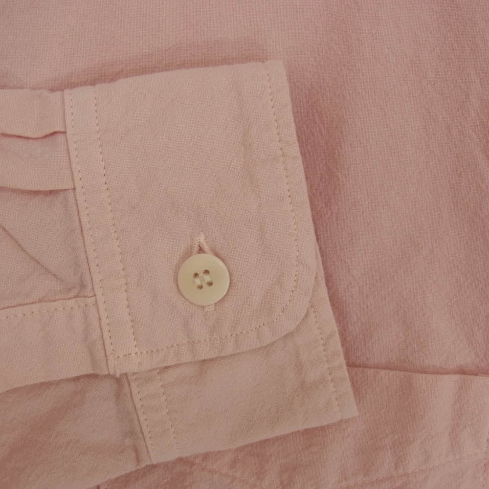 FOB ファクトリー F3464 DYED BAND COLLAR SHIRT ダイ バンドカラー シャツ ピンク系 LL【新古品】【未使用】【中古】