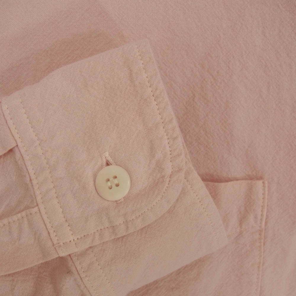 FOB ファクトリー F3464 DYED BAND COLLAR SHIRT ダイ バンドカラー シャツ ピンク系 L【極上美品】【中古】