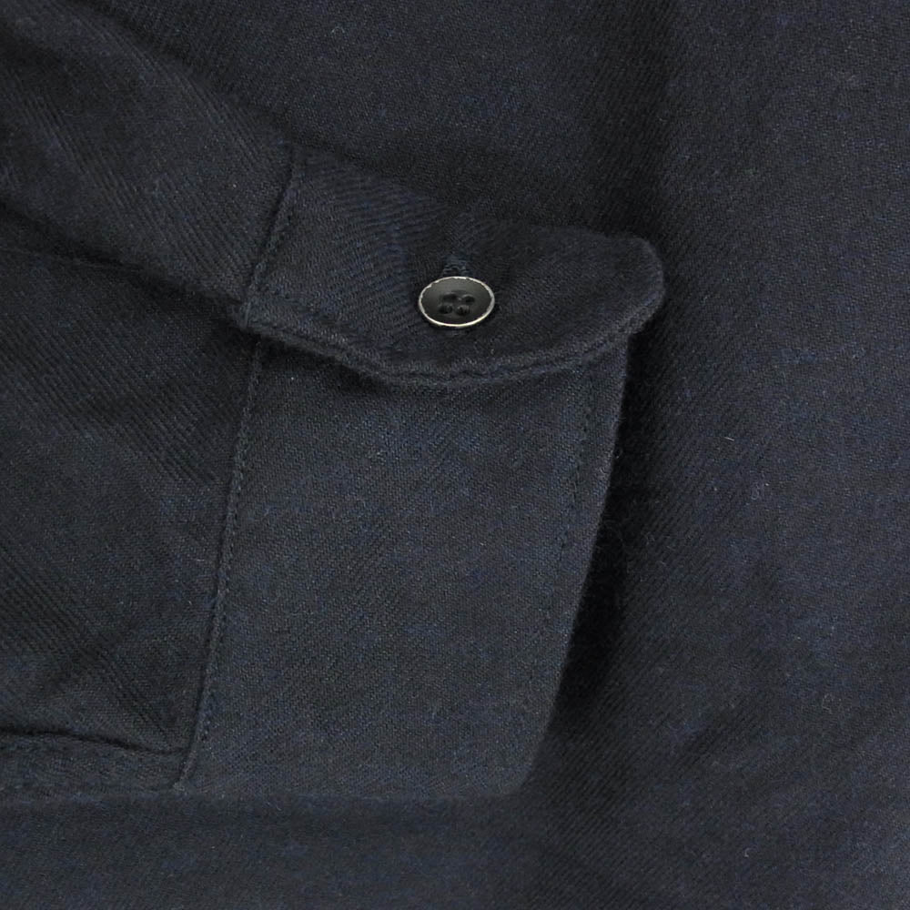 FOB ファクトリー F3483 C/W SLEEPING SHIRT コットン ウール スリーピング シャツ ネイビー系 M【新古品】【未使用】【中古】