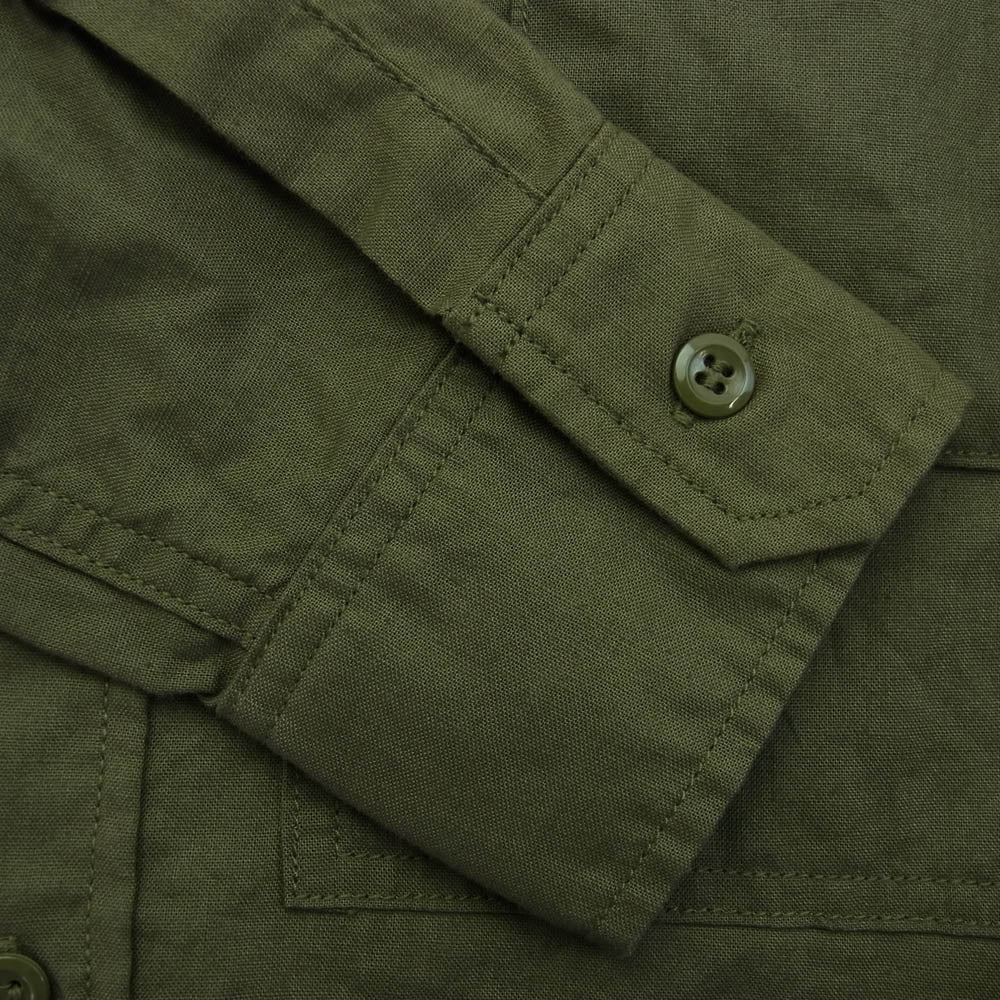 FOB ファクトリー F3498 L/S FIELD SHIRT フィールド ロングスリーブ シャツ カーキ系 S【新古品】【未使用】【中古】