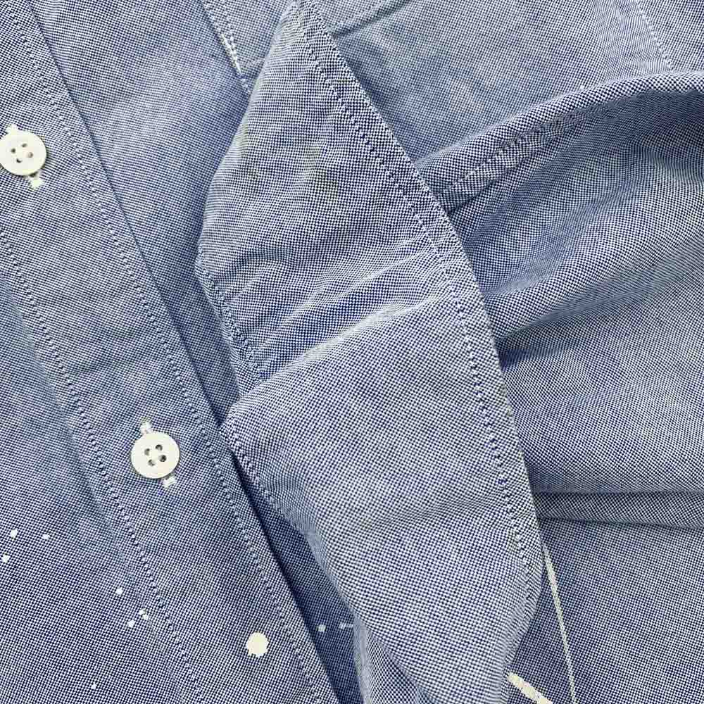 uniform experiment ユニフォームエクスペリメント 19SS UE-190025 DRIPPING B.D SHIRT ドリッピング ボタンダウン 長袖 シャツ インディゴブルー系 2【中古】
