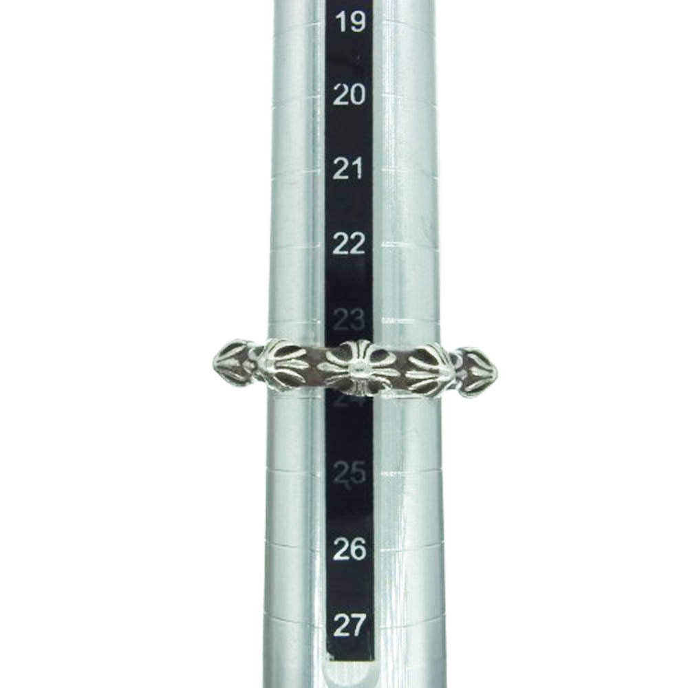 CHROME HEARTS クロムハーツ(原本無) CROSS BAND RING クロス バンド リング シルバー系 24号【中古】